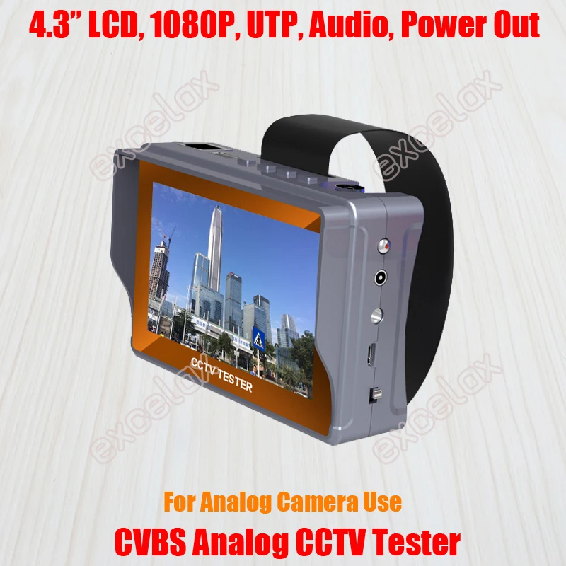 4 3 &quotЖК CVBS аналоговая камера для видеонаблюдения Тестер монитор Видео Аудио PTZ 12