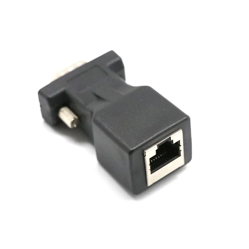 RJ45 Женский к DB9 RS232 Мужской Разъем COM порт LAN Ethernet кошки адаптер разъем |