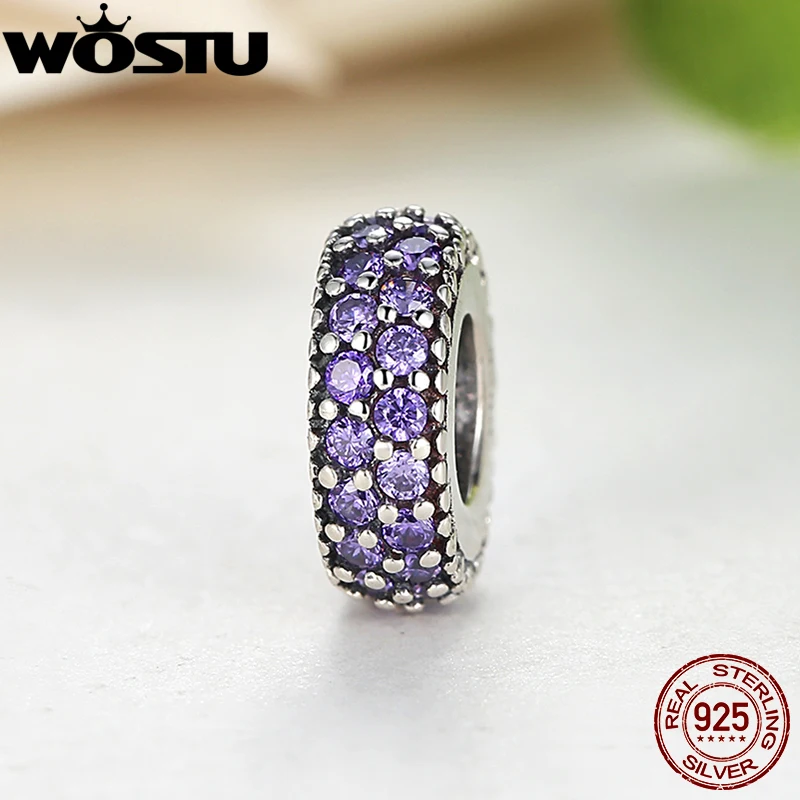 WOSTU 925 пробы серебряные вдохновляющие бусины-шармы подходят к оригинальному браслету DIY подвеска; аутентичная бижутерия подарок