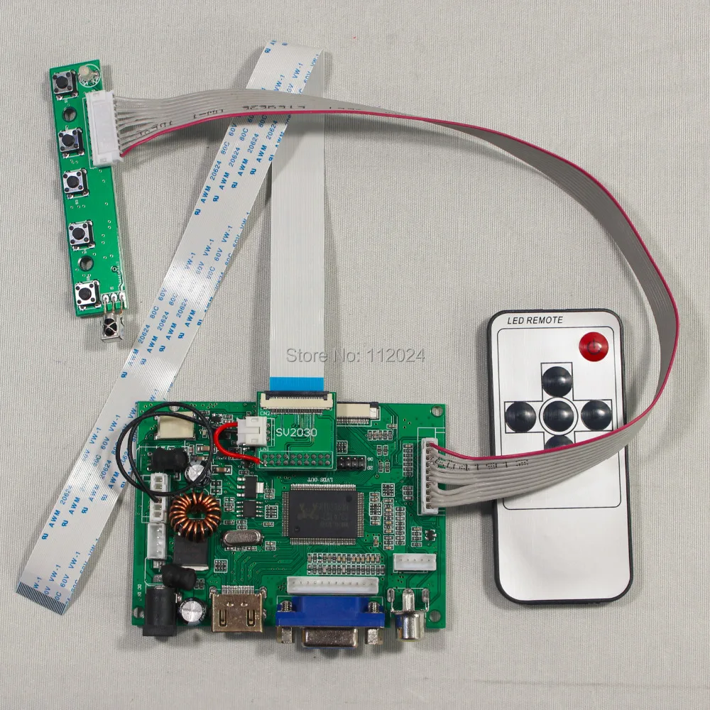 

HD-MI VGA 2AV LCD Controller Board for 7inch HSD070PWW1-B00 1280x800 IPS LCD Screen Panel,with Remote Controller