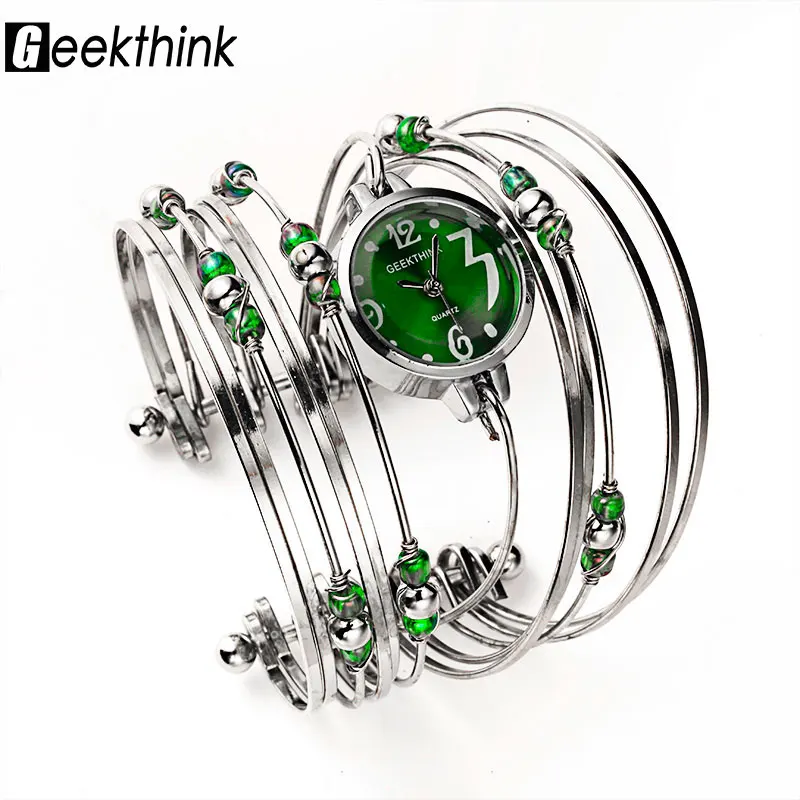 GEEKTHINK Роскошные брендовые кварцевые часы в богемном стиле женские браслет