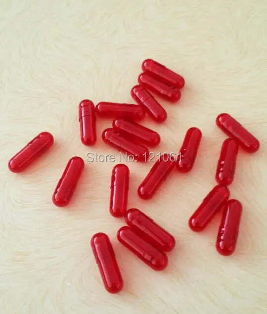 

1# 2,000pcs!red translucent colored empty capsuls,hard gelatin empty capsules size1! (joined or seperated capsules available!)
