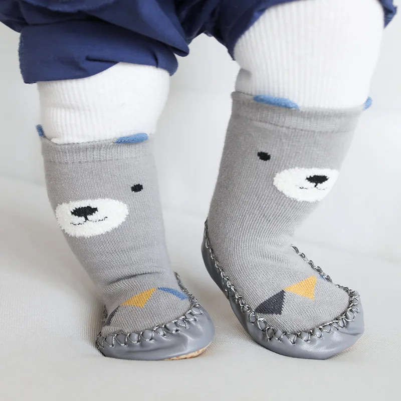 3-24months Cute Fox Baby Socks with Rubber Soles Toddler Knee High Sock Infant Anti Slip Boys Girls Walking Floor | Детская одежда и