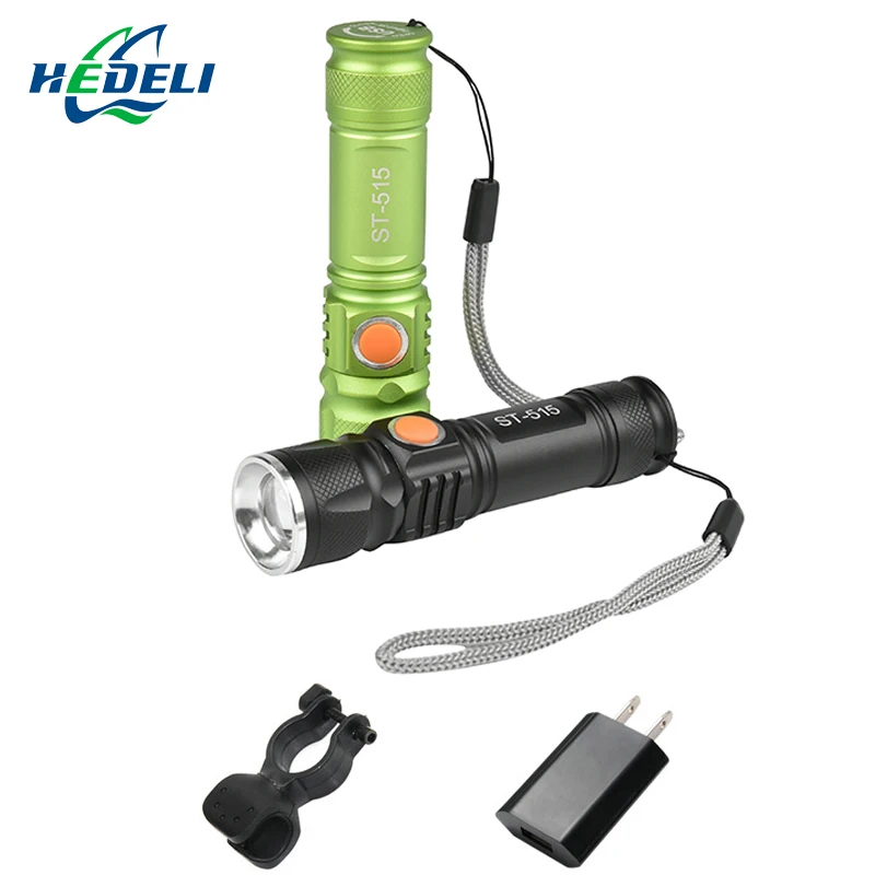 Мини zoomble светодиодный фонарик CREE xml t6 вспышка usb фонарь 18650 встроенный