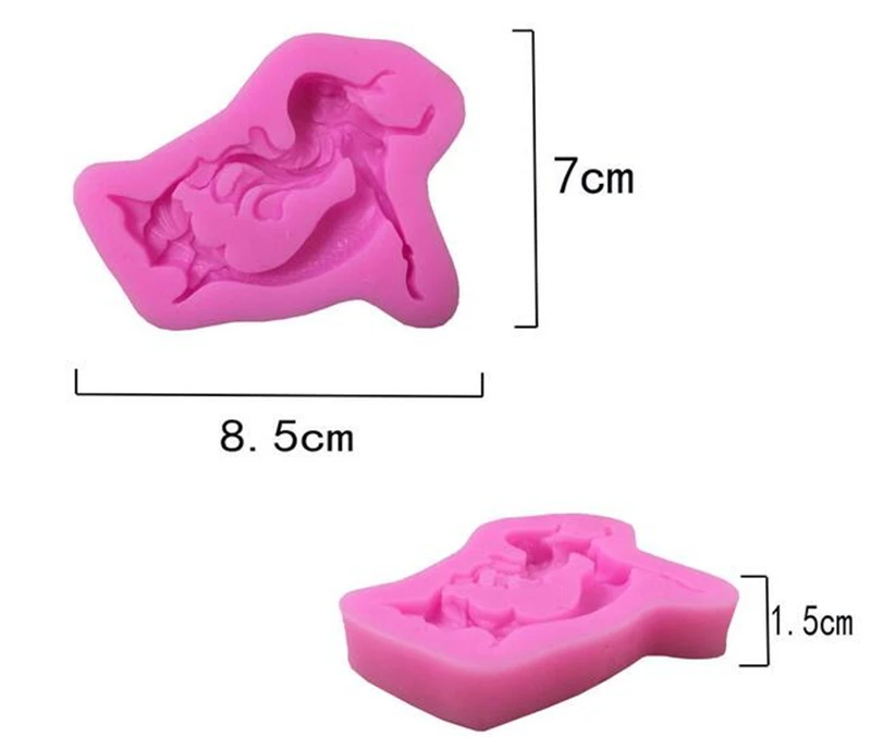 Homehow 1PC/Lot Sea Mermaid Princess Silicone Cake Mold Baking Fondant Decorating Form Soap Candy Chocolate Mould | Дом и сад
