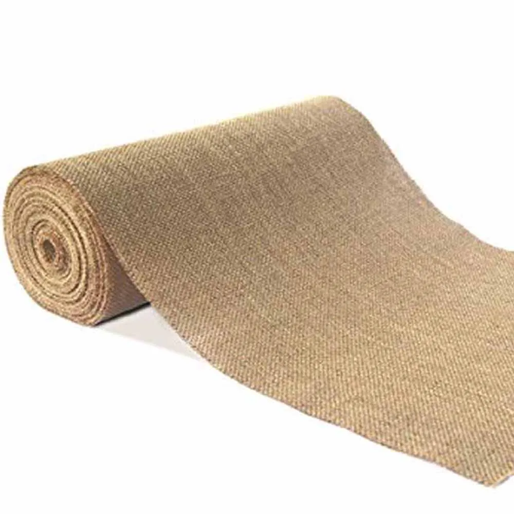 

10M Burlap Hessian DIY Table Runner Cover Chair Sashes Bands Roll Vintage Jute Rustic Wedding Party Banquet Home Decoration