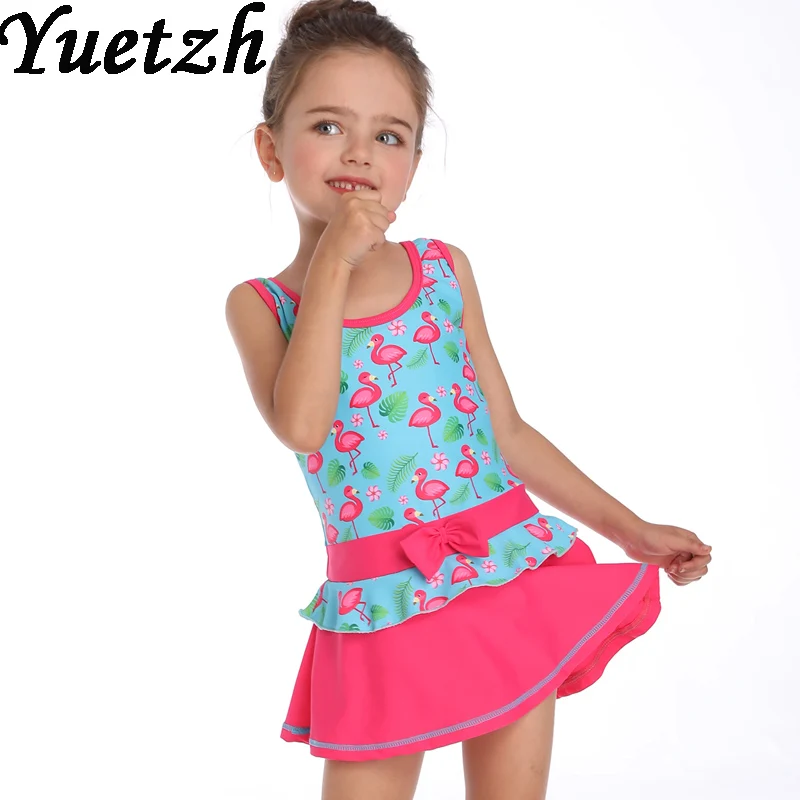 Купальный костюм для девочек Цельный купальник детей Детский купальный детская