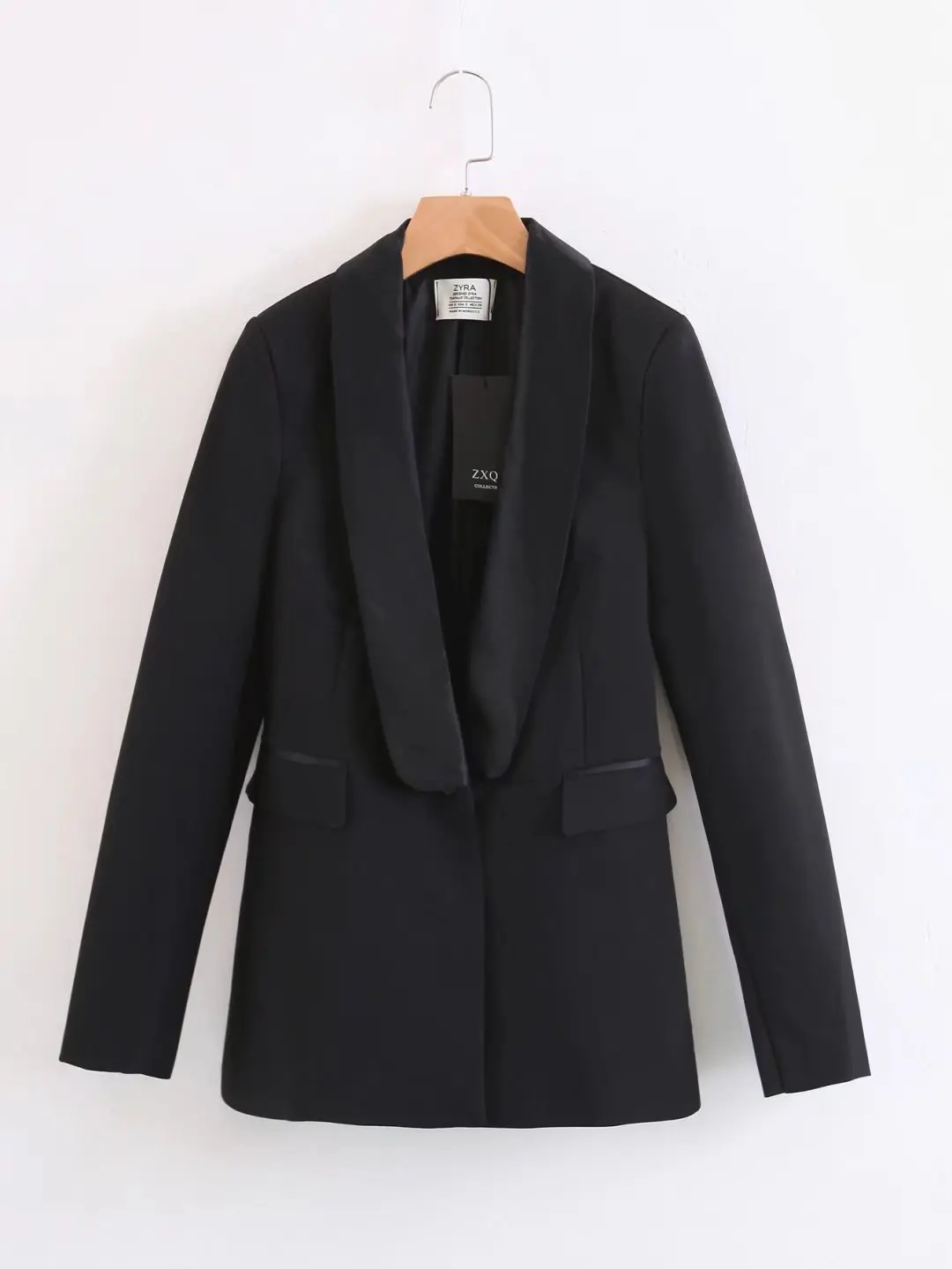 jacket Новинка, Женский блейзер, черный, на одной пуговице, офисный Блейзер, с длинным рукавом, костюм, куртка, для работы, пальто, верхняя одежда - Цвет: jacket
