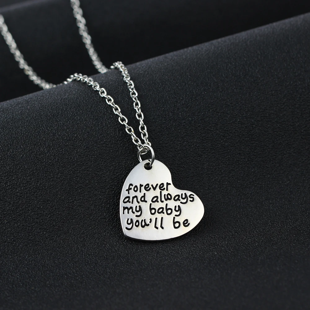Модное ожерелье с подвеской в виде сердца и Сердца Навсегда всегда мой ребенок вы