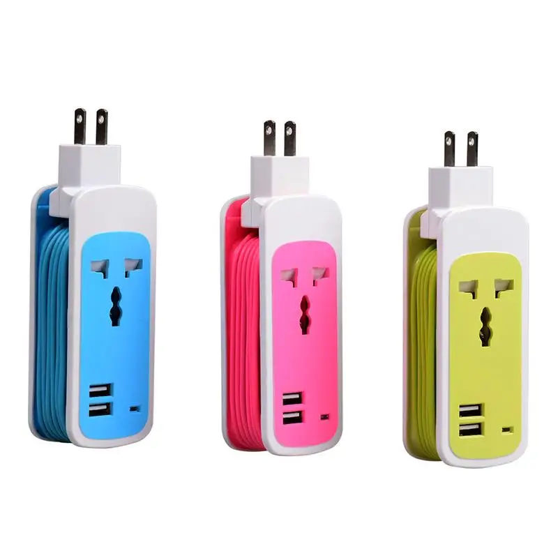 Универсальная Розетка 3 в 1 Go2linK для дома путешествий удлинитель с 2 USB-портами