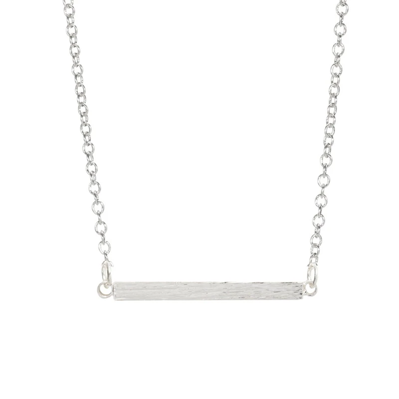 

SMJEL Gold Fashion Horizontal Square Bar Necklaces for Women Tiny Dainty Jewelry Wholesale gift from bride to mom 10pcs-N010