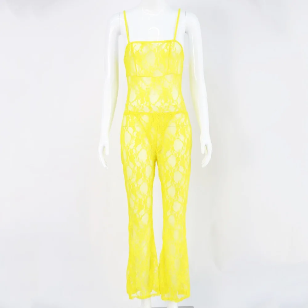 Женский сетчатый Кружевной Костюм вечерний комплект из двух предметов боди без