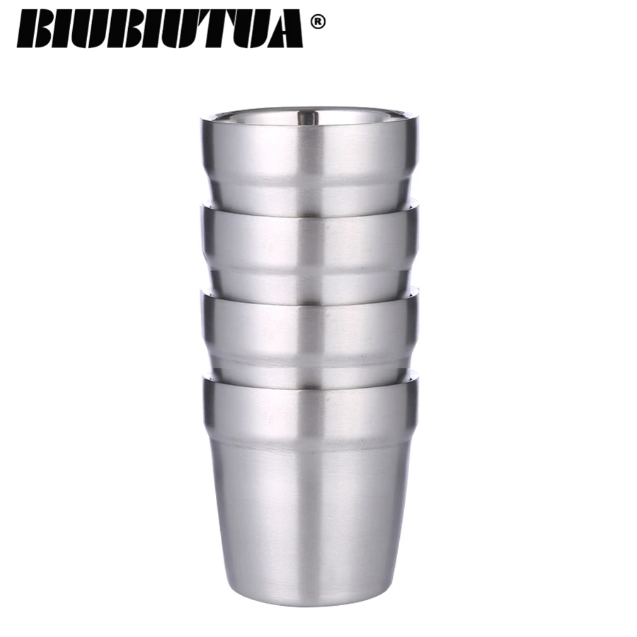 BIUBIUTUA 304 Нержавеющая сталь кружки с двойными стенками Изолированная кружка