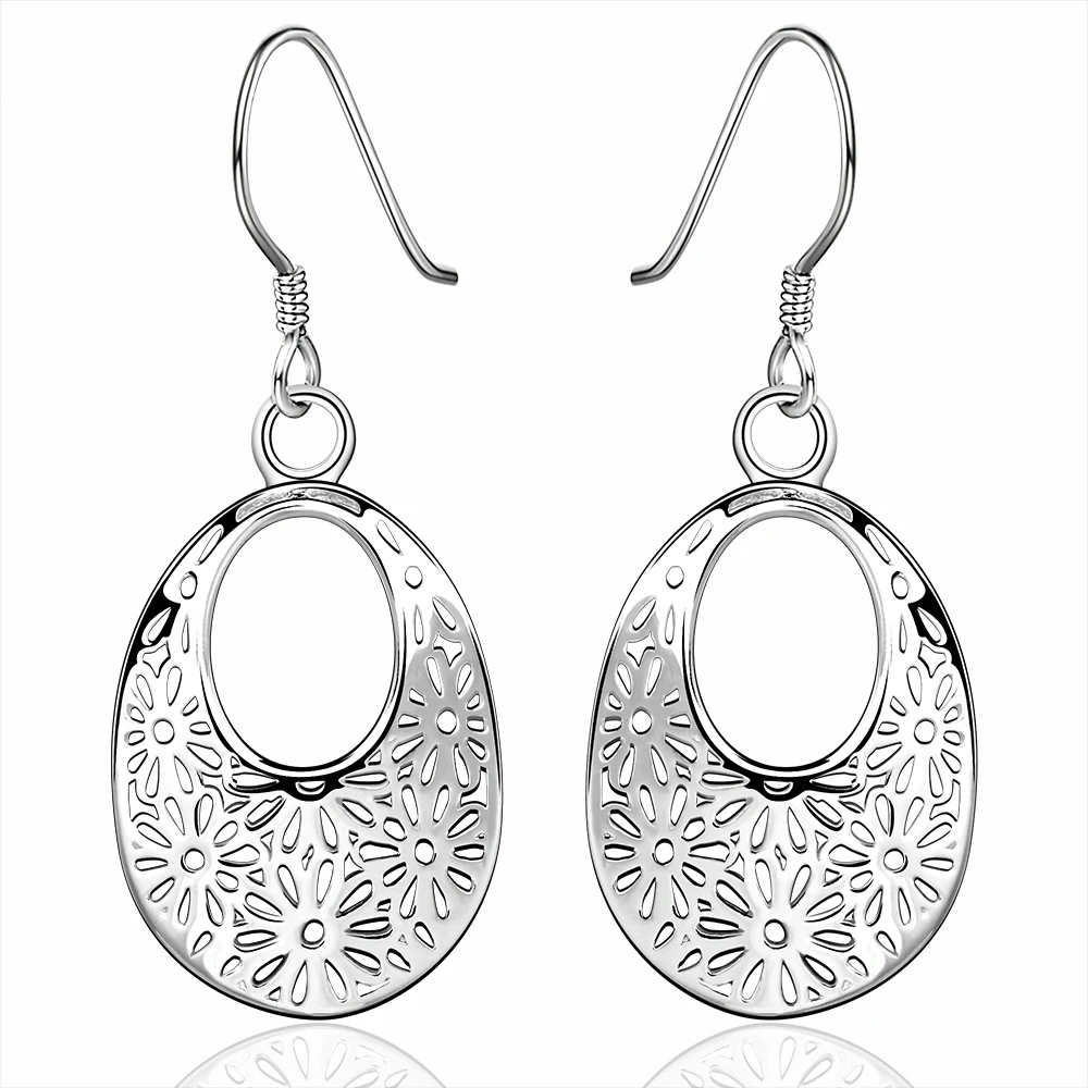 Модные серьги из стерлингового серебра 925 пробы Крючки для ушей чистого