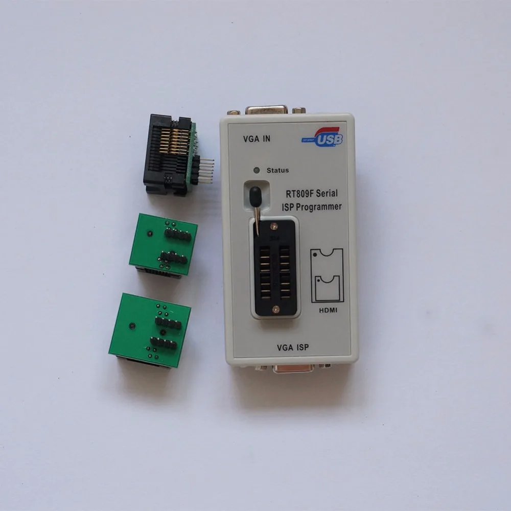 Инструменты для ремонта ПК RT809F USB программатор + 7 адаптеров SOP16 SOP20 IC Clip