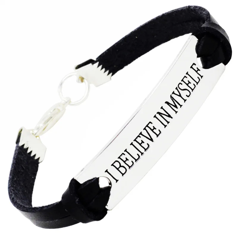 2017 новые вдохновляющие браслеты из натуральной кожи с высокой полированной