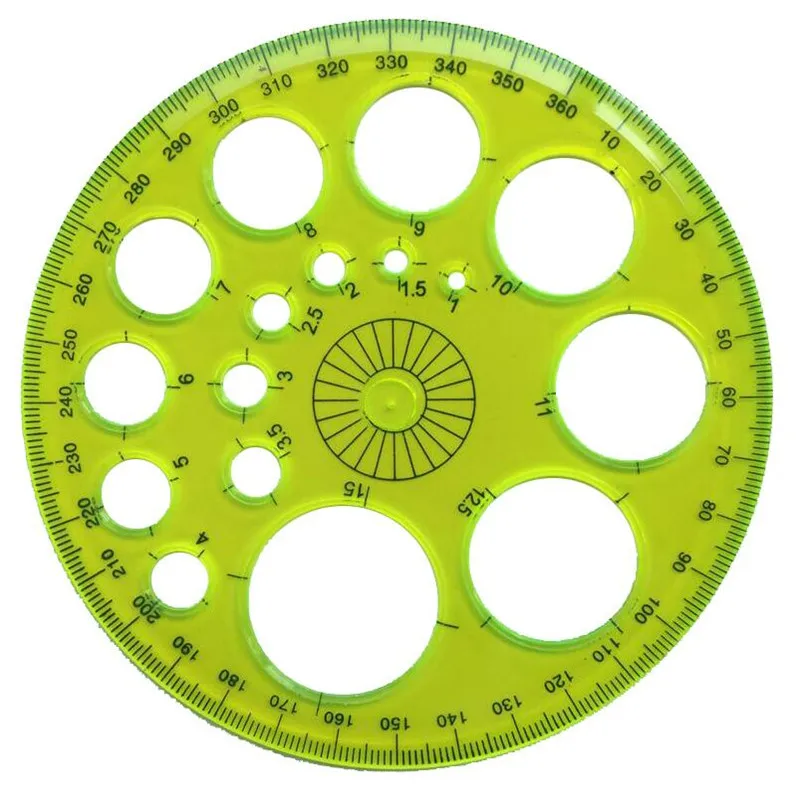 1 pcs yellow Мультиформенная пластиковая линейка для рисования, шаблон для рисования, Овальный геометрический шаблон, кривая линейка, Канцтовары, офисные принадлежности - Цвет: 1 pcs yellow
