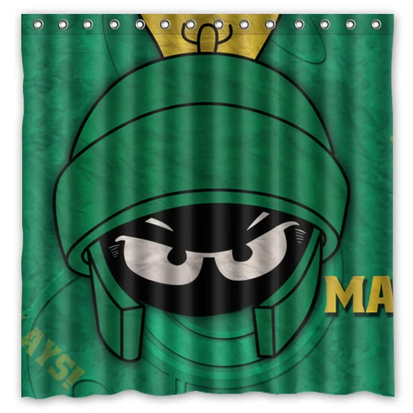 Водонепроницаемая занавеска для душа с принтом Marvin The Martian ванны из 100% полиэстера