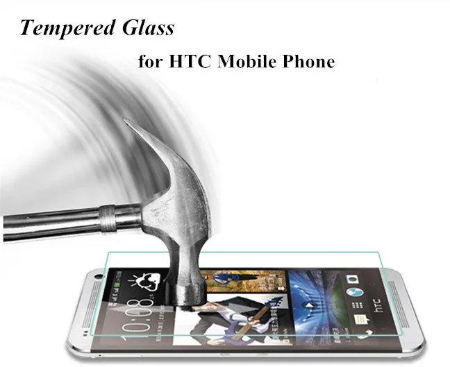 Премиум 0 3 мм 2.5D Закаленное стекло пленка 9H Защита экрана для HTC ONE M7 M8 E9 M9 Desire 320 616