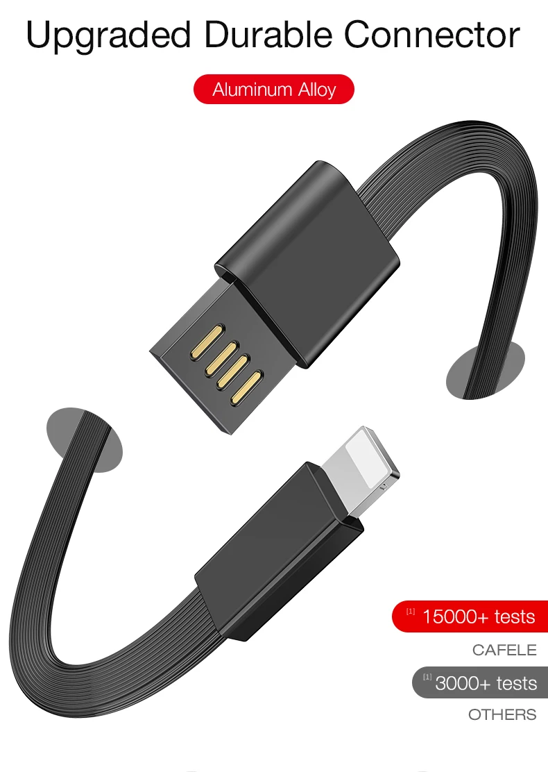 CAFELE Prorable USB кабель для зарядки для iPhone X 8 7 6S 6 Plus микро Синхронизация данных мини телефонный кабель для huawei samsung Xiaomi