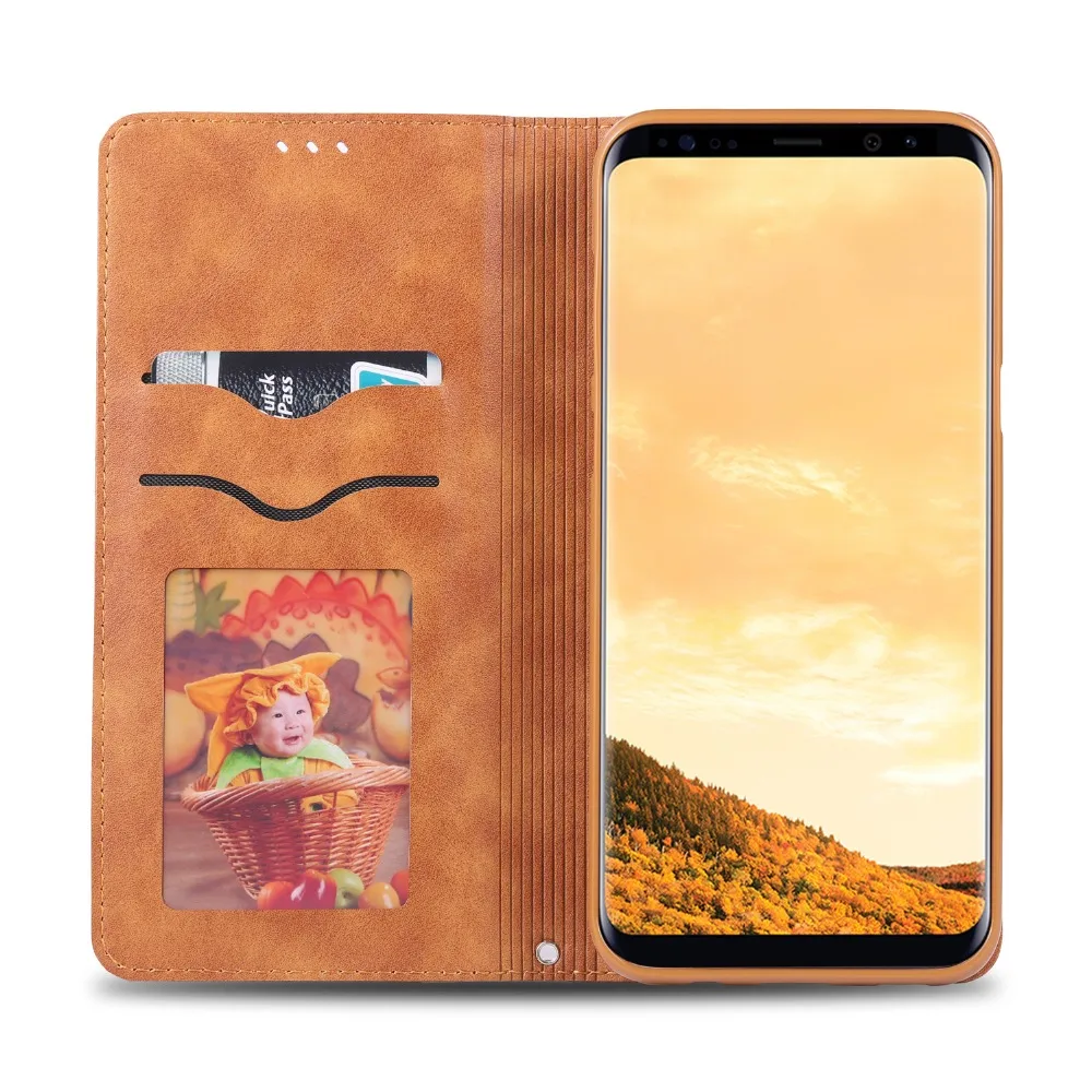 Кожаный чехол-кошелек в стиле ретро для Samsung Galaxy S8 plus S9 S10 Plus Lite S7edge откидной Чехол