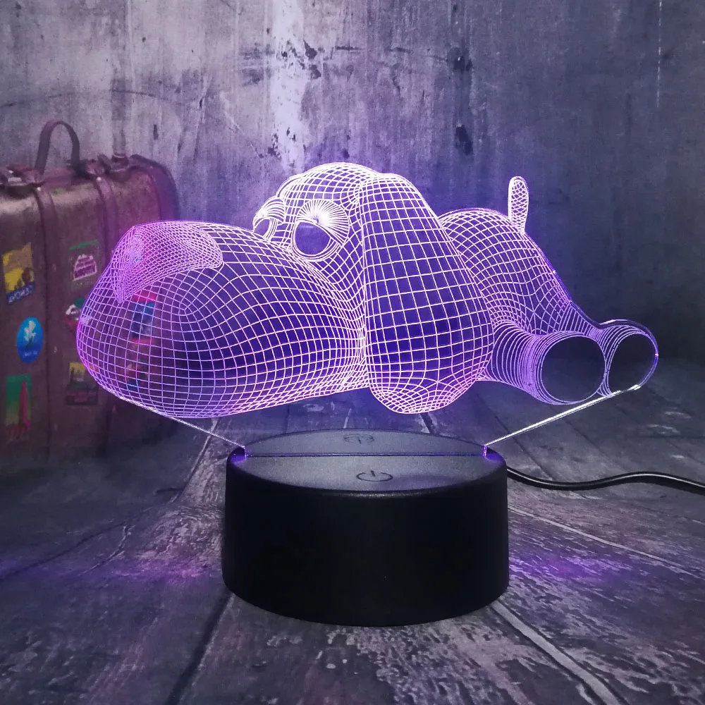 Милая собачка Новинка милый щенок животное 3D СВЕТОДИОДНЫЙ Ночник светильник