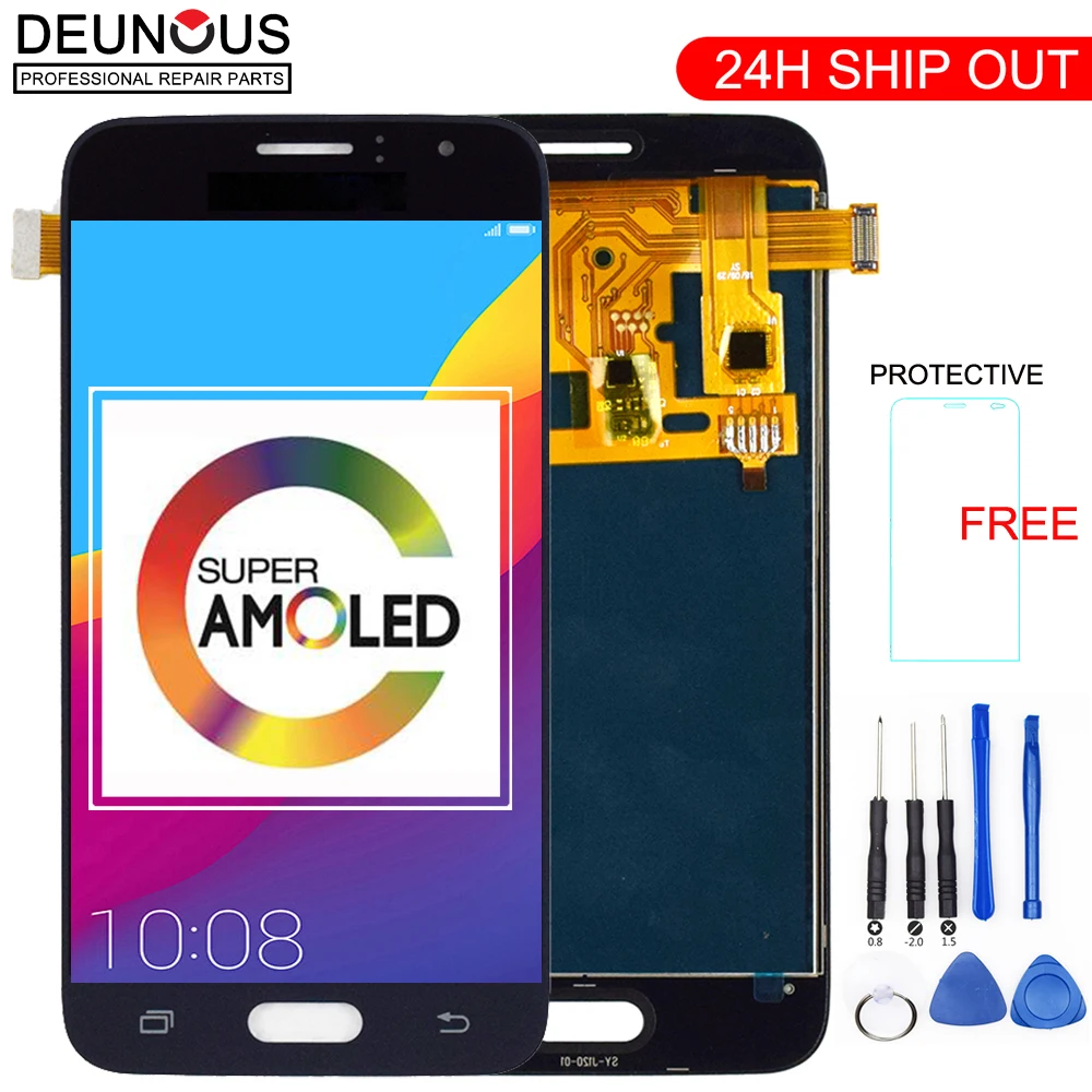 ЖК дисплей AMOLED для Samsung Galaxy J1 J120F J120DS J120G J120M J120H J120 сенсорный экран с дигитайзером в