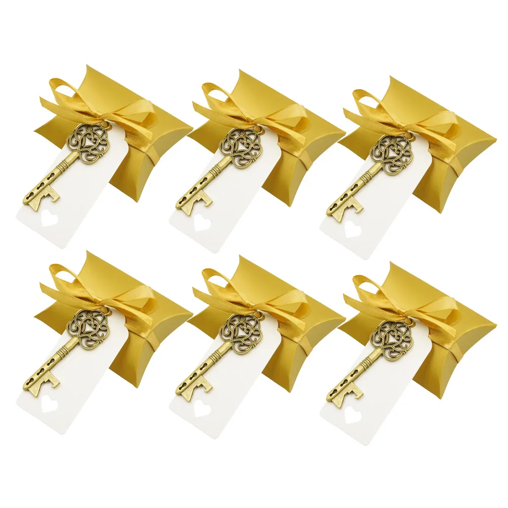 

50pcs Wedding Candy Gift Boxes Bottle Opener Paper Bags for Gifts Baby Girl Birthday Wedding Decoration Party Favors Gift Box