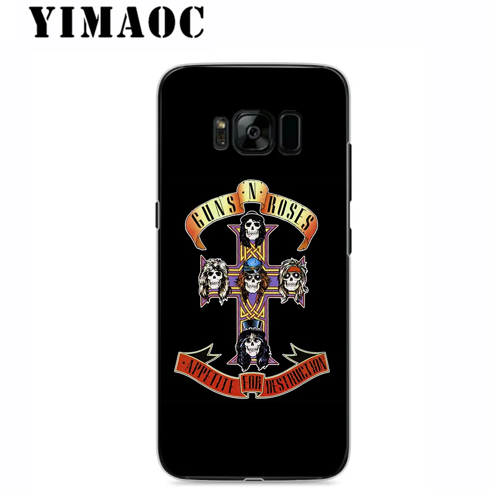 YIMAOC Guns n Roses Soft Silicone Case for Samsung Galaxy A5 A6 Plus A7 A8 A9 2018 J3 J5 J6 J7 2016 2017 EU Version |