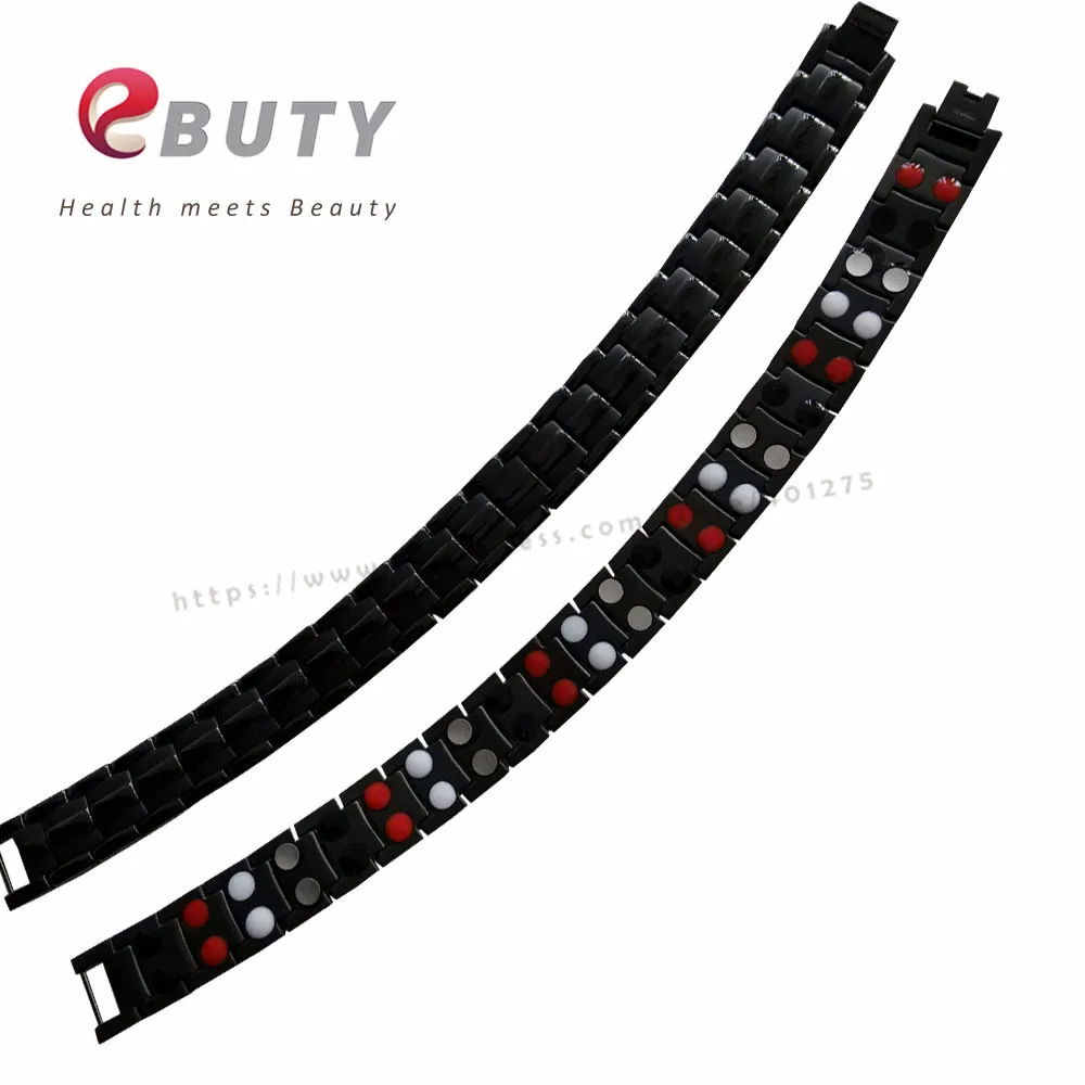 Титановый магнитный браслет EBUTY с ИК германием и анионами браслеты для здоровья