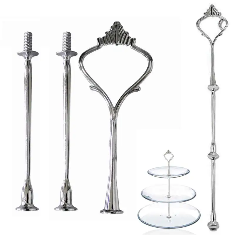 2 и 3 Слои уровня Сталь Еда в виде пирожного чашке с Дисплей стойки на свадьбу