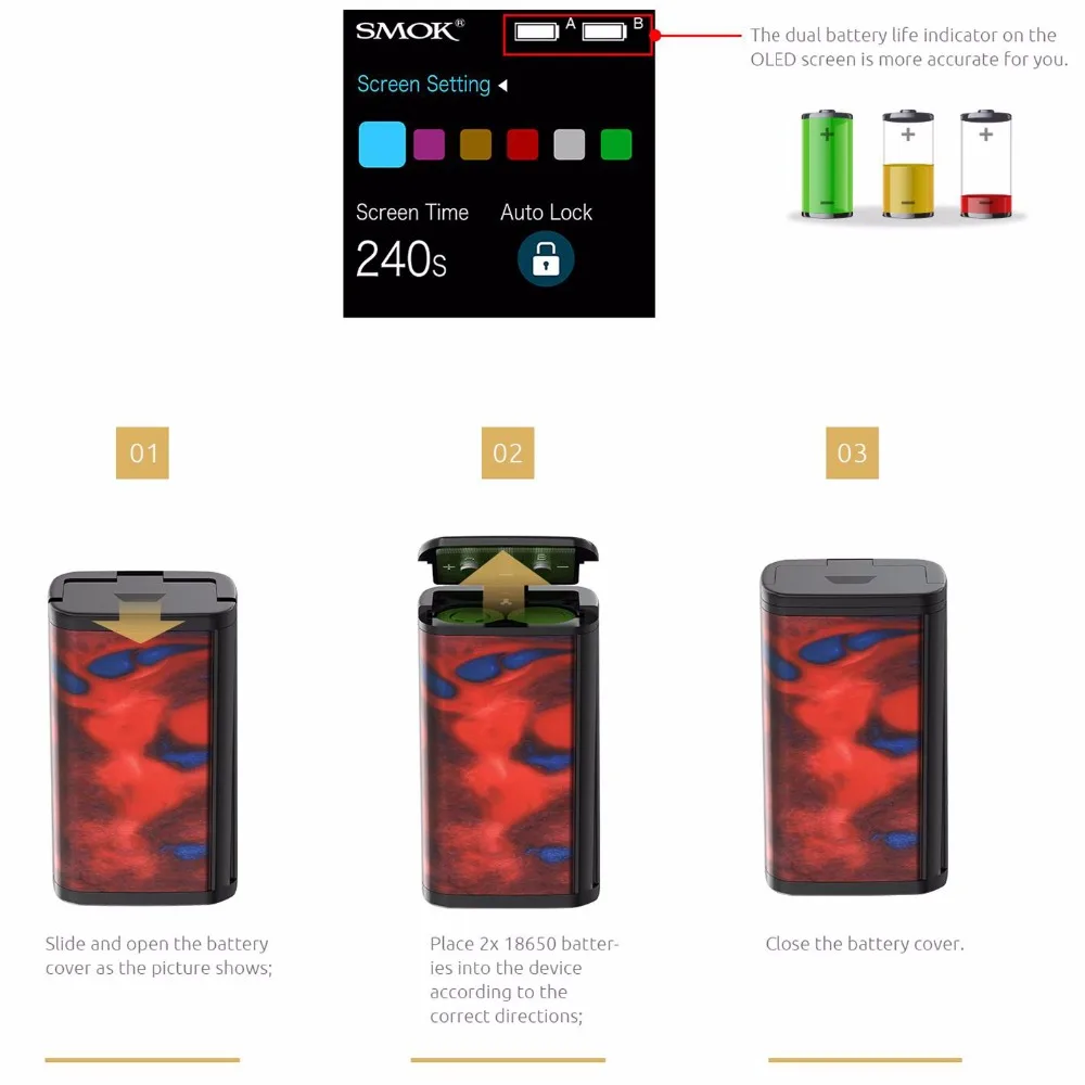 Vape оригинальный SMOK Majesty смоляный бокс мод электронная сигарета испаритель Mech Mod VS
