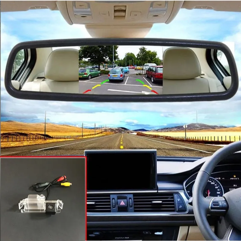 Цифровой Tft ЖК-экран 5 дюймов автомобильный зеркальный монитор для KIA Rio / K2 Pride