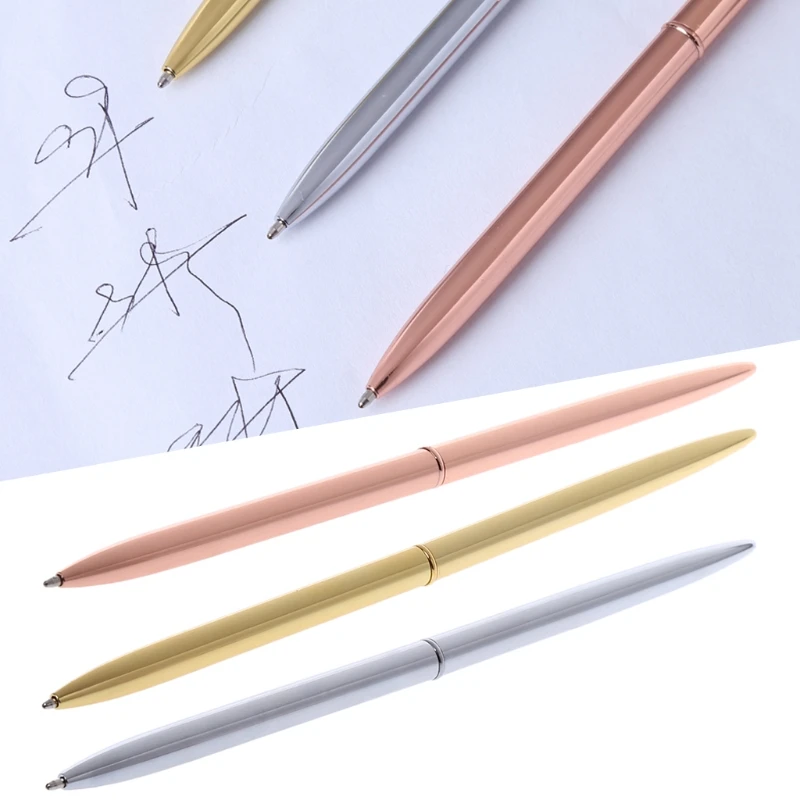 

Metal Ballpoint Pen Slim Ball Pen For Business Writing Office School Supplies