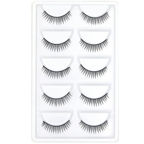 C-06 CLOTHOBEAUTY накладные ресницы 5 пар натуральные накладные ресницы ручной работы мягкая невидимая лента, Длинные/толстые многоразовые для макияжа(с - Цвет: C-06