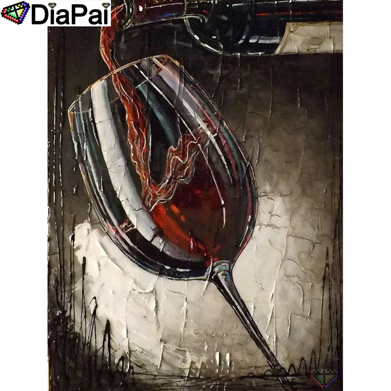 

DIAPAI 5D DIY Diamond Painting 100% Full Square/Round Drill "Wine glass scenery" Diamond Embroidery Cross Stitch 3D Decor A21759