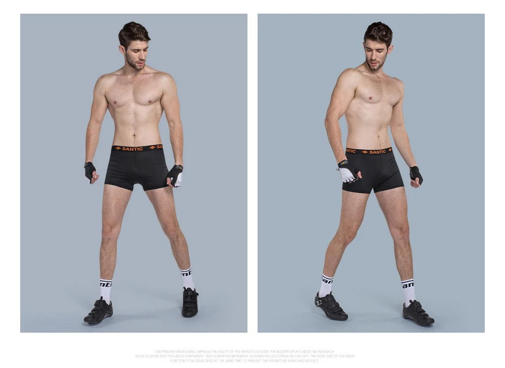 Santic, мужское нижнее белье с подкладкой, шорты, лето, Coolmax, 4D Pad, противоударный, SANTIC, R-FEEL, дорожный, MTB, одежда для велоспорта