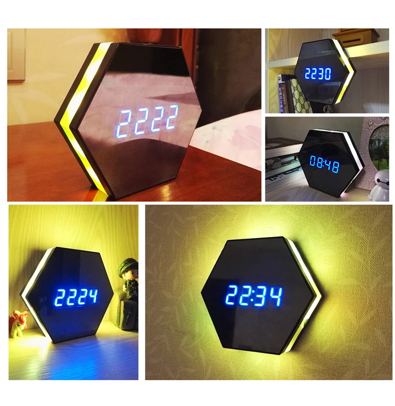 Настольные часы мини Камера Ночное видение электронные Беспроводной WI-FI IP P2P CC ТВ