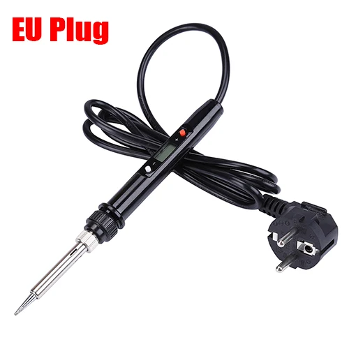 Black EU Plug Регулируемый Электрический паяльник 220 в 80 Вт ЖК-цифровой сварочный паяльник с регулятором паяльная станция BGA ремонтный инструмент - Цвет: Black EU Plug
