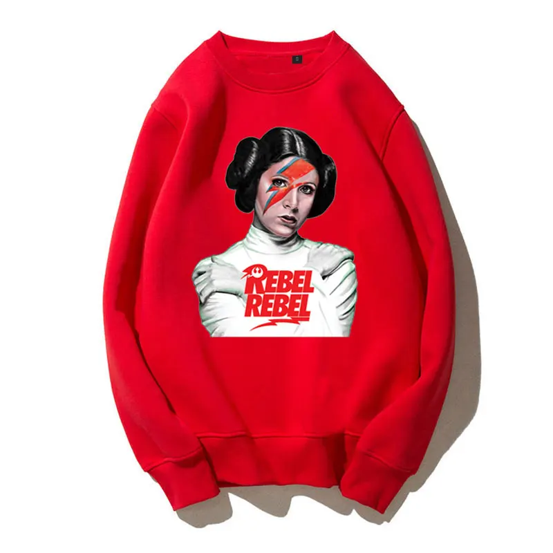 Мужская толстовка с капюшоном Princess Leia Rebel флисовая утепленная длинным рукавом