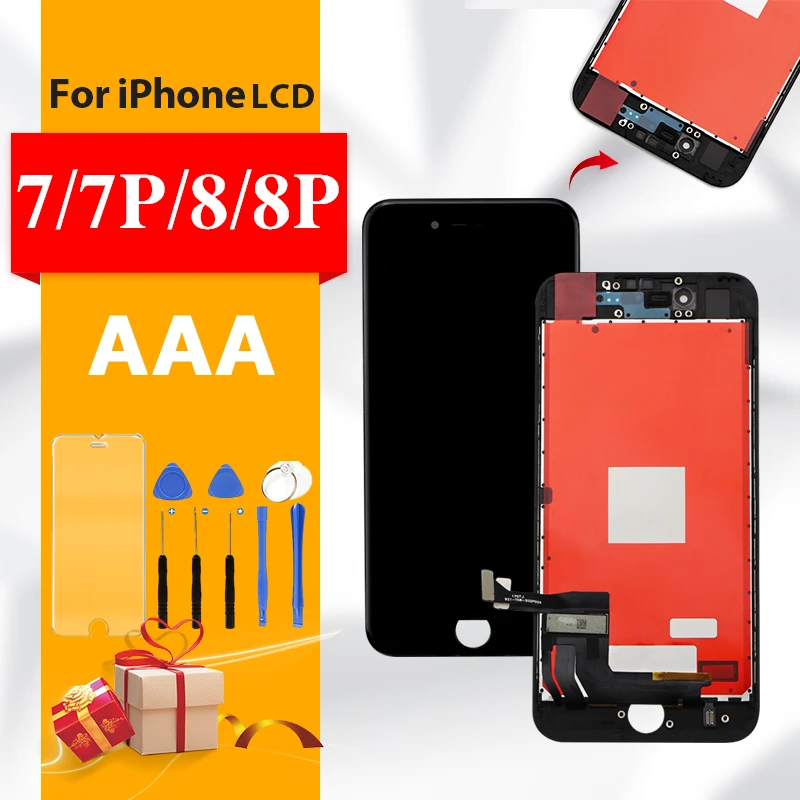 AAA + для iPhone 7 7Plus Замена ЖК экрана Высокое качество iphone 8 Plus дисплей без битых