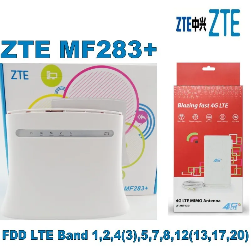 ZTE роутер MF283 + 800/1800/2600 МГц 4G 2G 3G LTE 150 Мбит/с +|zte mf283|4g lte 800lte 3g |