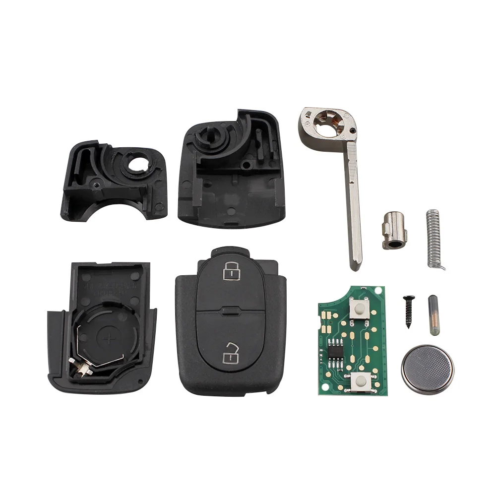 2 кнопки дистанционного ключа брелок без для VW 1J0959753A 433 мгц Volkswagen Golf MK4 Passat 1998 2000 2001