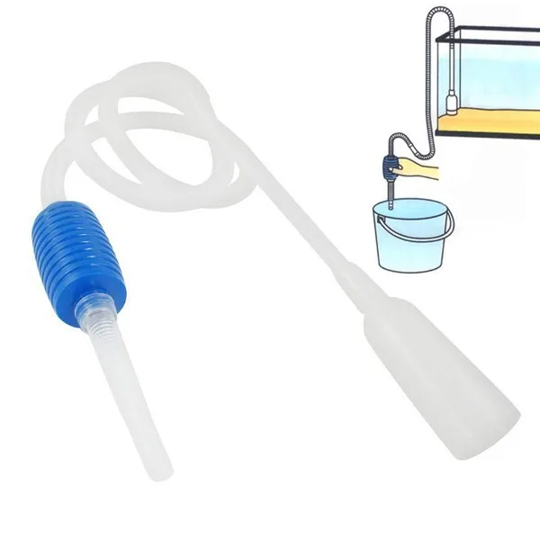 1.5m Aquarium Syphon Water Changer Manual Cleaner Tool Gravel Suction Pump Pipe Filter Wash Sand Accessories | Дом и сад