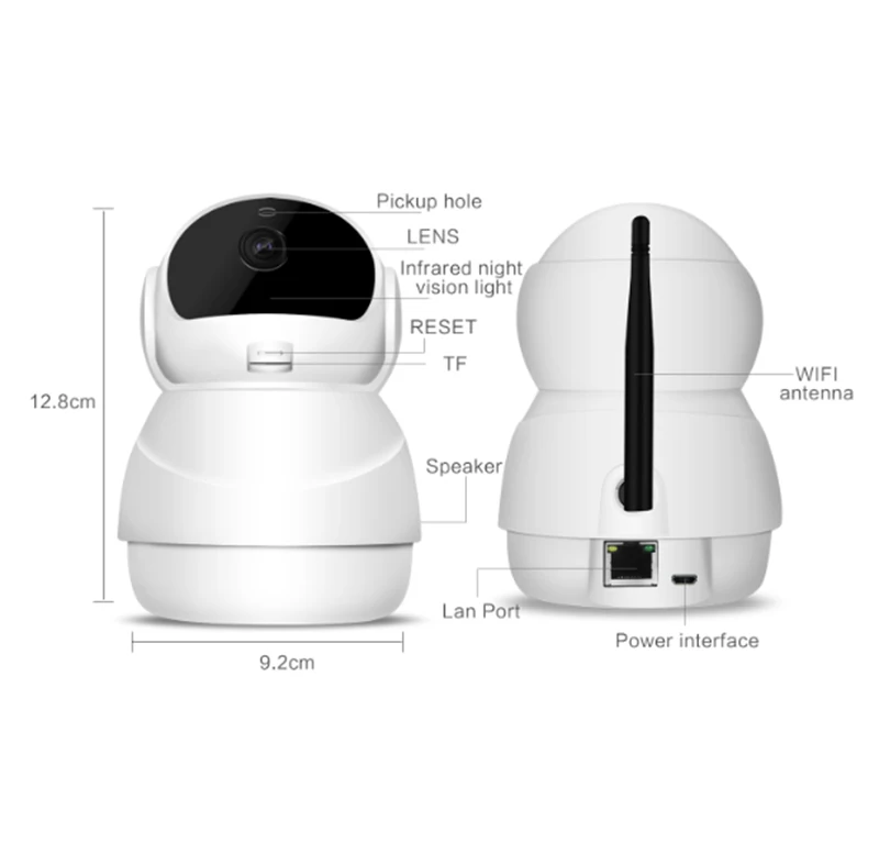 FAIYOU WIFI Mini CCTV Camera IP P2P HD Video 2MP 1080P Night Vision 10m Rotation 355 Degree and Vertical 80 Memory Up to | Безопасность