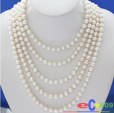 LL&lt&lt&lt 1710 LONG 100&quot 8-9MM white ROUND FRESHWATER PEARL NECKLACE | Украшения и аксессуары