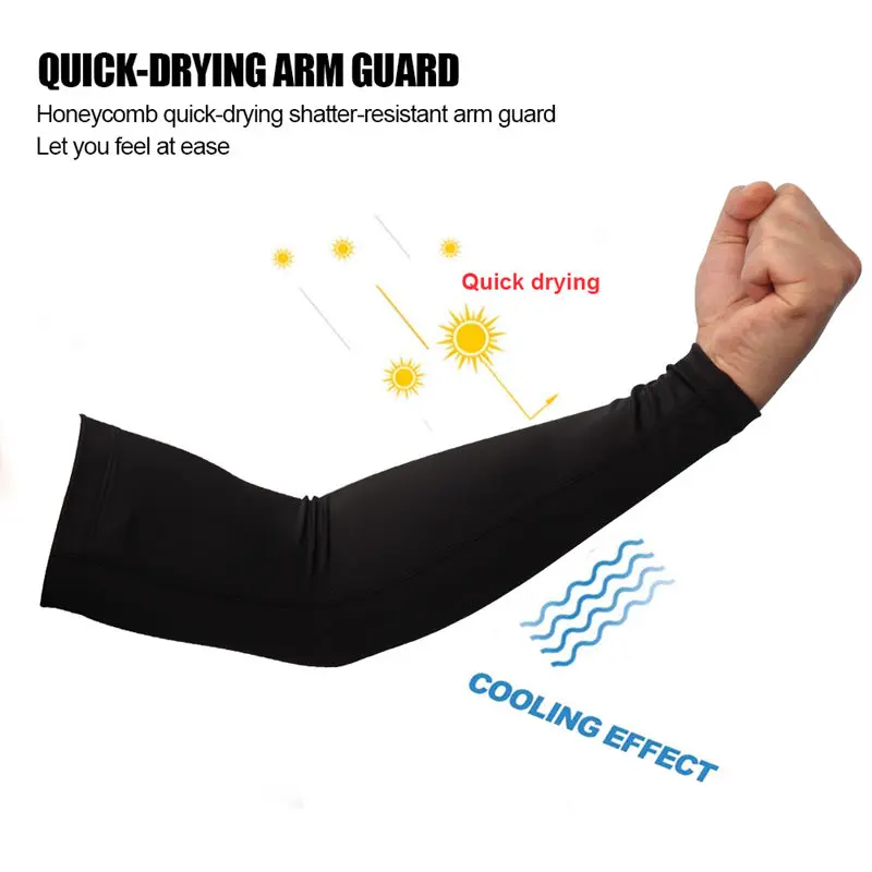 Compression Arm Sleeves Cycling Sunscreen UV Protection Sport Guard Running Warmers Basketball Gym Fitness Outdoor Cover | Спорт и