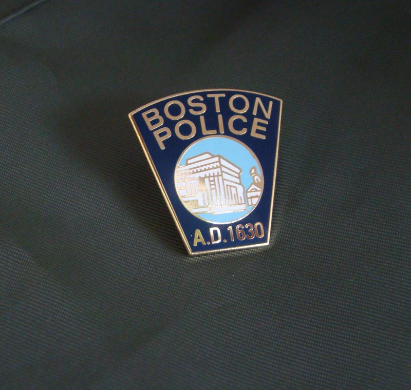 Сувенир US BOSTON CITY металлический зажим для денег и значок-шпилька на лацкан INSIGNIA -