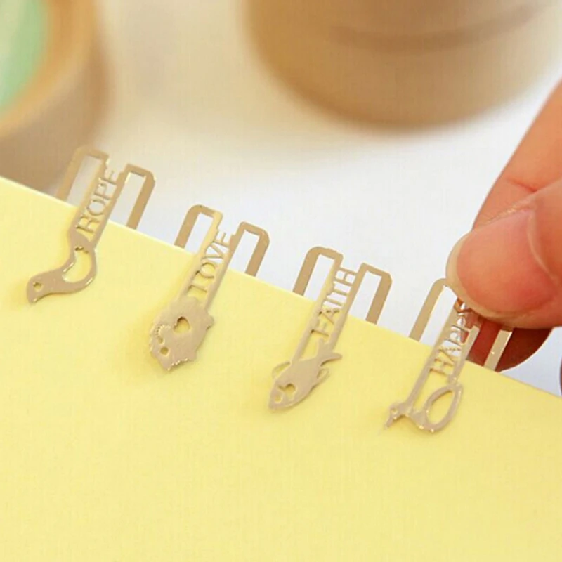 Супермаленькая металлическая Закладка-книжка 50 шт. в форме мультяшного героя