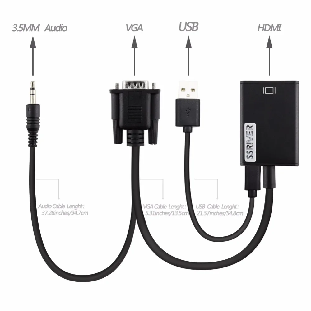 A25 J87 VGA для HDMI вывода 1080p HD + Audio TV AV HDTV видео кабель Адаптер конвертера ноутбуков